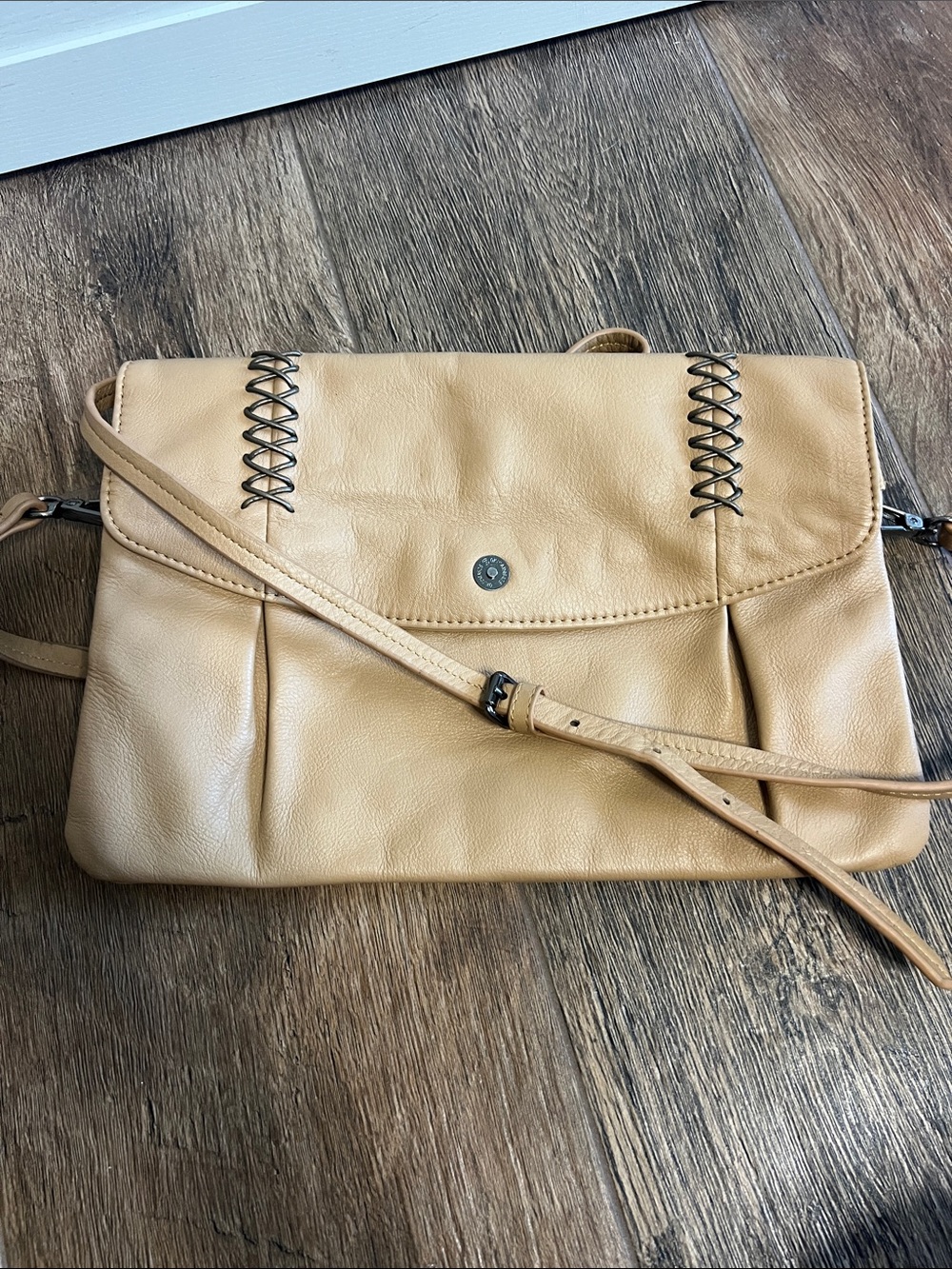 Christopher Kon Tan Leather Whipstitch Crossbody Bag - Excellent Condition